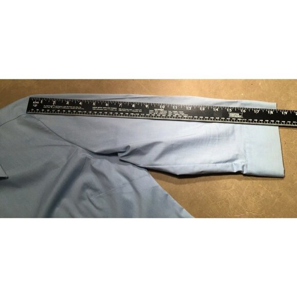 NEW YORK & COMPANY “City Stretch” Fitted STRETCH Blouse, LIGHT BLUE, NWT, Size L - Picture 7 of 8